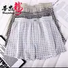 Calzoncillos tipo bóxer de algodón transpirables con estampado a cuadros para hombre de talla grande, suaves, de cintura media, venta al por mayor