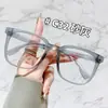 22286 Modelo Nuevo Armazón para Lentes Tr, Armazón Cuadrado Grande, Plegable y Portátil, Estilo de Moda Similar al de Celebridades de Internet, Unisex, Elegante y Versátil, Efecto Adelgazante