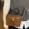 Bolsa de Mão Pequena Texturizada de Luxo para Mulheres 2025 Nova de Inverno Versátil Bolsa Transversal Exquisita Super Popular Bolsa de Ombro Caixa