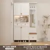 Zapatero de Madera Maciza con Banco Integrado para Uso Doméstico, Gabinete de Almacenamiento de Gran Capacidad para Entrada, Gabinete de Vestíbulo con Compartimentos