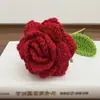 Flores Artificiales de Rosa Tejidas a Mano, Puntas de Flor Simuladas, Flores de Hilo, Día de San Valentín, Día de San Valentín Chino, Ramo para el Día del Maestro, Simulación de Alta Calidad