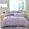 Juego de Cuatro Piezas de Algodón 100% Puro Clase A Espesado Cepillado Otoño e Invierno Juego de Cama Venta al por Mayor desde Fabricante Transfronterizo