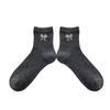 Calcetines de Malla Fina Transpirable de Verano con Lazo Moda Femenina Estilo Dulce de Ballet Costura Sin Huesos Calcetines Japoneses Algodón