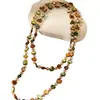 Collar Boho Vintage de Conchas de Colores con Cuentas para Mujer, Cadena Larga de Suéter Halter Retro Estilo Vacacional al por Mayor