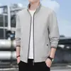 Chaqueta de Trabajo Retro con Cuello Alto para Hombre, Nueva Primavera/Otoño, Holgada, Casual, Moderna, Versátil, Estilo Adelgazante, No Exigente con la Forma del Cuerpo
