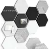Tablero Hexagonal Hueco de Fieltro Transfronterizo Tablero Absorbente de Sonido de Fibra de Poliéster Pegatina de Pared de Fieltro Autoadhesiva Tablero de Reducción de Ruido y Aislamiento Acústico