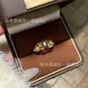 Anillo de Flor de Jade Espuma de Agua Natural al por Mayorista Fabricante con Incrustación de Plata S925, Moda Estilo Chino Nuevo Estilo Old Money para Mujeres