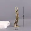 Latão Puro Menina Primeiro Amor De Pé Deusa Estendendo a Mão Fada Beleza Clássica Retro Artesanato Decorativo para Desktop Ornamento