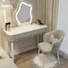Nuevo Tocador Dormitorio Simple Moderno Estilo Curativo Mesa de Maquillaje Lujo Ligero Wabi-sabi Estilo Crema Apartamento Pequeño Escritorio de Maquillaje