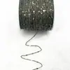 Corrente O de lantejoulas DIY, corrente cruzada, corrente achatada, grampo de cabelo estilo antigo, franja, enfeite de cabelo, materiais feitos à mão, acessórios de joalheria