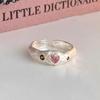Irregular Texture Pink Diamond Love Ring Women's ins Style Advanced Sense Niche Personality Sweet Lava Texture Opening
