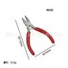 Herramientas de hardware transfronterizas pinzas de punta fina rojas 5 pulgadas herramienta de agarre ferretería pequeña para el hogar reparación de relojes pequeño bricolaje punta angular