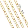 Aço inoxidável PVD banhado a ouro ouro corrente super longa em cruz corrente DIY colar pulseira acessórios de joalheria corrente atacado