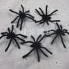 Simulación transfronteriza flocado animal ratón murciélago negro gris pelo largo araña animal pequeño decoración de Halloween