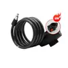 Cadeado de Chave para Bicicleta, Cadeado de Senha para Bicicleta Elétrica, Cadeado de Senha Antifurto para Mountain Bike, Cadeado de Aço Portátil para Bicicleta