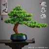 Nuevos Adornos Bonsái de Pino de Bienvenida Estilo Chino Estilo Zen Decoraciones para Pasillo Hotel Simulación Pino Luohan Árbol Tuya Bonsái