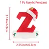 Navidad 2024 26 Letras Colgante de Feliz Navidad Decoración Plana de Árbol de Navidad de Acrílico Linternas