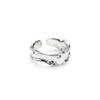 Anillo de Onda Roja y Verde con Apertura de Diamante para Personalidad de Sol y Nube Unisex Europeo y Americano Anillo de Dedo para Dieta Ajustable