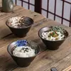 Comercial de Tazón de Soba Frío Japonés Transfronterizo Restaurante B&B Exquisito Tazón de Arroz Tazón para Cocinar Sopa de Miso Tazón de Matcha Exportación