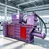 Prensa hidráulica para papel de desecho, compactadora horizontal para latas, compactadora de botellas de agua mineral, máquina briquetadora para ganadería
