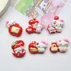 Acessórios de Resina DIY Desenho Animado Gatinho Maçã Artesanal Cola Cremosa Grampo de Cabelo Pingente para Capa de Celular Fivela de Sapato Acessórios de Joias