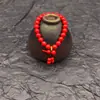 Pulsera de Arenisca Roja con Bajo Contenido, Pulsera de Loto, Pixiu y Calabaza para la Buena Suerte, Venta al por Mayor y Dropshipping