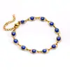 Pulseira Personalizada de Olho Turco para Venda Quente Transfronteiriça Pulseira de Olho em Aço Inoxidável Galvanizado Europeia e Americana Joias para Atacado
