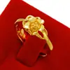 Anillo Dorado Arena para Mujer, Duradero, de Nicho, Dulce Anillo Abierto de Imitación Dorada para Mujer, Accesorios de Aleación de Cobre, Productos Nuevos al por Mayor