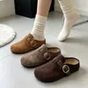 Pantuflas de Suela Gruesa con Punta Abierta para Mujer Calzado de Exterior 2026 Nuevo Suela Suave Slip-on Birkenstock Zapatos Semiabiertos Versátiles Birkenstock