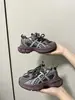 Zapatos tipo dad de suela gruesa para niños, zapatillas casuales nuevas de otoño 2026, malla transpirable, cierre de velcro, zapatos casuales de suela suave