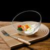 Ensaladera de vidrio diagonal de estilo nórdico estilo Ins, tazón simple para verduras y frutas, tazón para condimentos, tazón para desayuno, tazón para bocadillos y dulces.