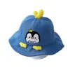 Chapéu de Pescador Infantil Versão Coreana Fofo Pinguim Chapéu de Sol Outono Novo Chapéu Balde à Prova de Vento para Bebês de 1-2 Anos