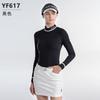PGM golfe feminino outono e inverno camiseta de manga comprida roupa tecido com textura vertical macio elástico Roupas esportivas femininas