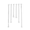 Accesorios para Pendientes de Plata de Ley S925 Cadena Doble Círculo Forma de O Cadena de Caja Pendientes Largos Pendientes DIY Hechos a Mano Fabricante Venta al por Mayor
