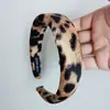 Faixa de Cabelo Doce e Cool Estilo Deserto Único e Moderno Acessório de Cabelo Caveira Retro Aumenta Altura Estampa de Leopardo Simples Headwear Ins