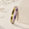 2026 Pulsera Esmaltada de Trébol de Cuatro Hojas Fresca y Dulce Más Vendida para Mujeres, Joyería Vintage de Corte Abierta Apilable al por Mayor