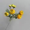 Camelia Artificial de Terciopelo de 7 Cabezas, Peonía Falsa, Accesorios de Boda, Decoración del Hogar, Lisianthus Multicapa, Camelia Lirio de Rocío