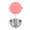 Prato de tempero de aço inoxidável 304 transfronteiriço selado à prova de vazamentos com tampa de silicone Prato de tempero Molho de soja Prato de molho de salada de tomate