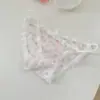 Tanga de Encaje Estilo Japonés Dulce Chica Fresa Puro Deseo para Mujer de Cintura Baja con Tirantes Finos y Abertura Alta Lencería Sexy para Mujer