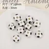 Accesorios de material para collar y pulsera hechos a mano DIY, flor cuadrada de oso lindo de cerámica en blanco y negro, garra de gato, cuentas, todo a juego