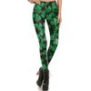 Cross-border Hot Selling Digital Impressão Moda Terno Stretch Europeu e Americano Estilo de quatro folhas Trevo Leggings Colete Conjunto de duas peças