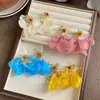 Pendientes Super Hada Flor Amarilla Estilo Vacaciones para Mujeres 2026 Nuevos Pendientes de Viaje a la Costa Personalidad Nicho Pendientes Exagerados