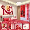 Atmósfera de Boda Pegatinas de Palabras Felices Set de Diseño de Habitación de Boda Arte Latte Decoración de Boda Pared de Fondo de Mesita de Noche para Habitación de Hombres y Mujeres