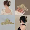 Pinza Grande Vintage para el Cabello para Mujer, Pinza Tiburón de Alta Gama para la Parte Trasera de la Cabeza, Herramienta Vintage para Pasador de Pelo