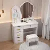 Tocador de dormitorio tocador con espejo con luz LED mesa de maquillaje multifuncional mesa de maquillaje moderna minimalista