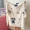 Serie Fresca de Invierno Estilo Ins Manta de Terciopelo de Leche Cachemira Manta con Cremallera Multifuncional Funda de Colcha Ropa de Cama para el Hogar