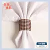 Decoración de mesa de hotel 8 filas malla diamante hebilla para servilletas anillo para servilletas Suministros para bodas de festivales anillo de servilleta decorativo de diamante artificial