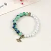 Pulsera Elástica de Corazón de Personalidad de Moda Color Aleatorio Pulsera de Cuentas al por Mayor Accesorios de Campana Jingdezhen Versátil