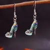 Pendientes Acrílicos Elegantes de Zapatos de Cristal de Cenicienta 2D de Nuevo Producto Transfronterizo Pendientes de Diseño de Nicho Retro Regalos