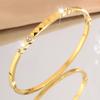 Pulsera de Acero Inoxidable Pulsera de Apertura de Diamante Caracol Cuadrado Aerodinámico para Mujer Explosiones de TikTok Sin Caída Joyería